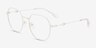 Aiko Pearly White MetalEyeglass Frames from EyeBuyDirect, Angle View