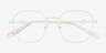 Aiko Pearly White MetalEyeglass Frames from EyeBuyDirect, Closed View