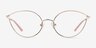 Trina Shiny Rose Gold MetalEyeglass Frames from EyeBuyDirect, Front View
