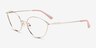 Trina Shiny Rose Gold MetalEyeglass Frames from EyeBuyDirect, Angle View