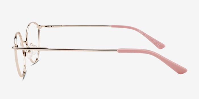 Trina Shiny Rose Gold Metal Eyeglass Frames from EyeBuyDirect