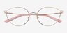 Trina Shiny Rose Gold MetalEyeglass Frames from EyeBuyDirect, Closed View