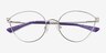 Trina Shiny Silver MetalEyeglass Frames from EyeBuyDirect, Closed View