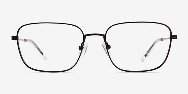 Manifest Shiny Black Metal Eyeglass Frames