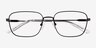 Manifest Shiny Black MetalEyeglass Frames from EyeBuyDirect, Closed View