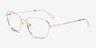 Manifest Shiny Gold MetalEyeglass Frames from EyeBuyDirect, Angle View