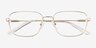 Manifest Shiny Gold MetalEyeglass Frames from EyeBuyDirect, Closed View