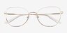 Desire Shiny Gold White MetalEyeglass Frames from EyeBuyDirect, Closed View