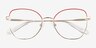 Desire Shiny Gold Red MetalEyeglass Frames from EyeBuyDirect, Closed View