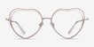 Philomena Shiny Gold White MetalEyeglass Frames from EyeBuyDirect, Front View