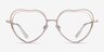 Philomena Shiny Gold White MetalEyeglass Frames from EyeBuyDirect, Front View