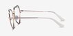 Philomena Shiny Gold White MetalEyeglass Frames from EyeBuyDirect, Side View