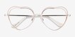 Philomena Shiny Gold White MetalEyeglass Frames from EyeBuyDirect, Closed View