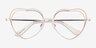 Philomena Shiny Gold White MetalEyeglass Frames from EyeBuyDirect, Closed View
