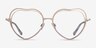 Philomena Shiny Gold MetalEyeglass Frames from EyeBuyDirect, Front View
