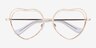 Philomena Shiny Gold MetalEyeglass Frames from EyeBuyDirect, Closed View