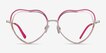 Philomena Pink Shiny Gold MetalEyeglass Frames from EyeBuyDirect, Front View