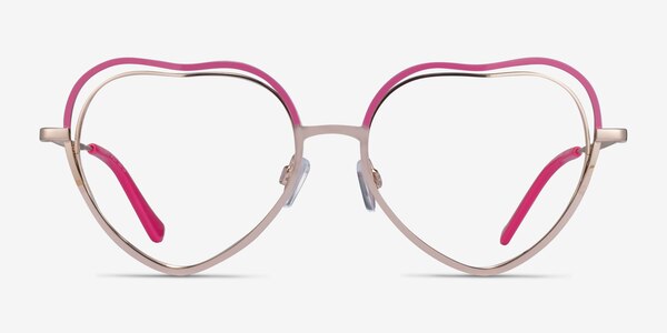 Philomena Pink Shiny Gold Métal Montures de lunettes de vue