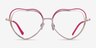 Philomena Pink Shiny Gold MetalEyeglass Frames from EyeBuyDirect, Front View