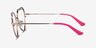 Philomena Pink Shiny Gold MetalEyeglass Frames from EyeBuyDirect, Side View