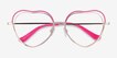 Philomena Pink Shiny Gold MetalEyeglass Frames from EyeBuyDirect, Closed View