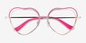 Philomena Pink Shiny Gold MetalEyeglass Frames from EyeBuyDirect, Closed View