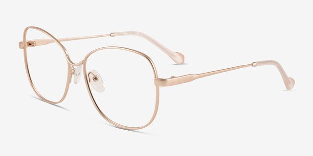 Maude Rose Gold MetalEyeglass Frames from EyeBuyDirect, Angle View