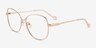Maude Rose Gold MetalEyeglass Frames from EyeBuyDirect, Angle View