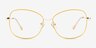Maude Yellow Gold MetalEyeglass Frames from EyeBuyDirect, Front View