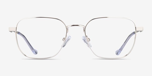 Shiloh Shiny Silver Metal Eyeglass Frames
