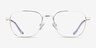 Shiloh Shiny Silver MetalEyeglass Frames from EyeBuyDirect, Front View