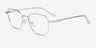 Shiloh Shiny Silver MetalEyeglass Frames from EyeBuyDirect, Angle View