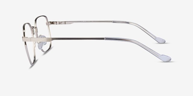Shiloh Shiny Silver MetalEyeglass Frames from EyeBuyDirect, Side View
