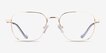 Shiloh Shiny Gold MetalEyeglass Frames from EyeBuyDirect, Front View