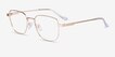 Shiloh Shiny Gold MetalEyeglass Frames from EyeBuyDirect, Angle View