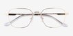 Shiloh Shiny Gold MetalEyeglass Frames from EyeBuyDirect, Closed View