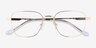 Shiloh Shiny Gold MétalMontures de lunettes de vue d'EyeBuyDirect, Vue Rapprochée