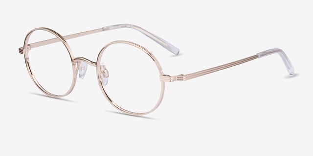 Merrill Gold MetalEyeglass Frames from EyeBuyDirect, Angle View