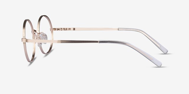 Merrill Gold MetalEyeglass Frames from EyeBuyDirect, Side View