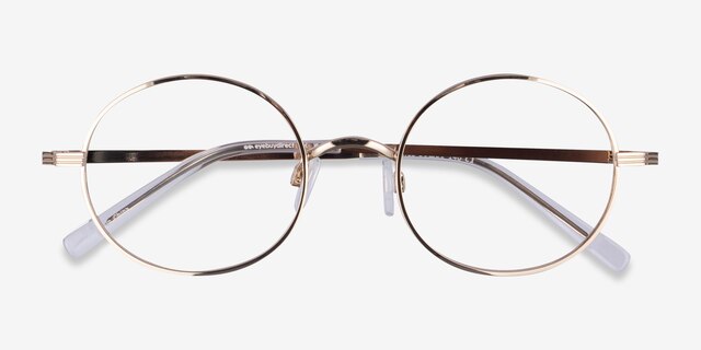 Merrill Gold MetalEyeglass Frames from EyeBuyDirect, Closed View