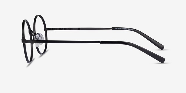 Merrill Black MetalEyeglass Frames from EyeBuyDirect, Side View
