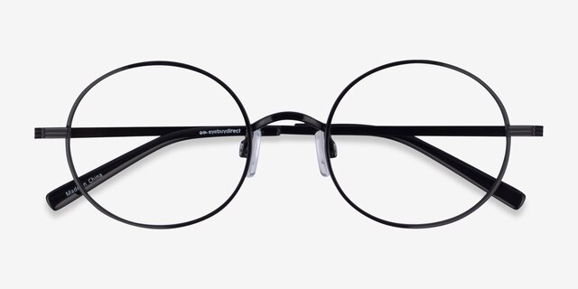 Merrill Black MetalEyeglass Frames from EyeBuyDirect, Closed View