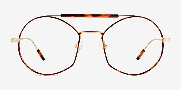 Art Tortoise Gold Metal Eyeglass Frames