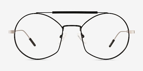Art Silver Black Métal Montures de lunettes de vue