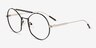 Art Silver Black MetalEyeglass Frames from EyeBuyDirect, Angle View
