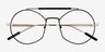 Art Silver Black MetalEyeglass Frames from EyeBuyDirect, Closed View