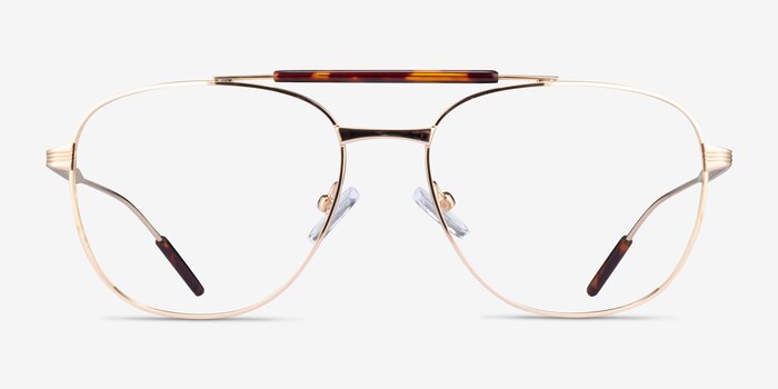 Tatum Tortoise Gold Metal Eyeglass Frames from EyeBuyDirect