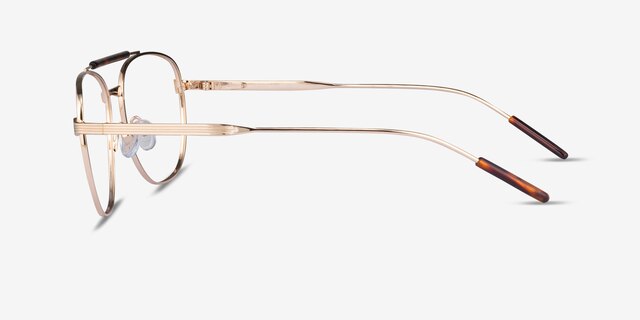 Tatum Tortoise Gold MetalEyeglass Frames from EyeBuyDirect, Side View