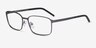 Zayn Matte Gunmetal MetalEyeglass Frames from EyeBuyDirect, Angle View