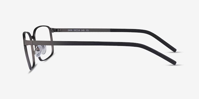 Zayn Matte Gunmetal Metal Eyeglass Frames from EyeBuyDirect